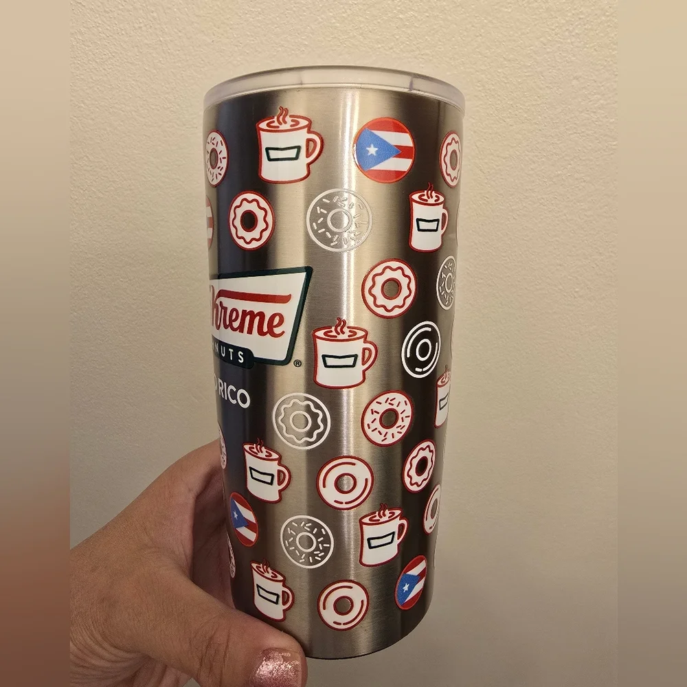 NWOT Krispy Kreme Puerto Rico Limited Edition Stainless Steel Tumbler - Picture 2 of 6